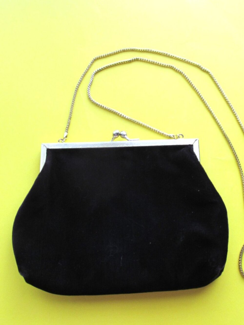 Vintage Black velvet purse